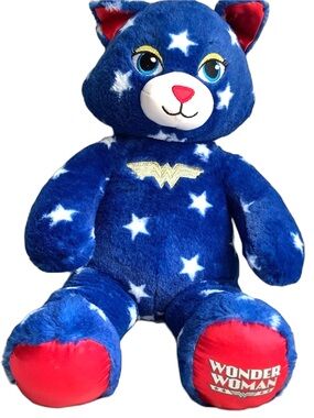 Build A Bear Workshop Wonder Woman Cat Plush DC Superhero 17in 🦸🏻‍♀️
